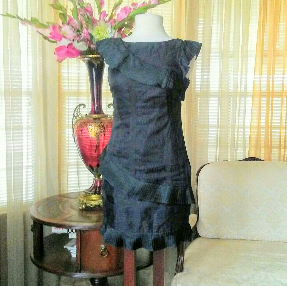 Frock by Tracy Reese black pleated summer dress